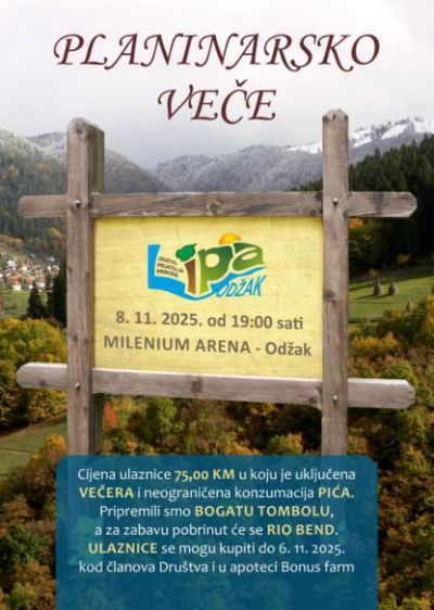 PLANINARSKO VEČE – Lipa Odžak